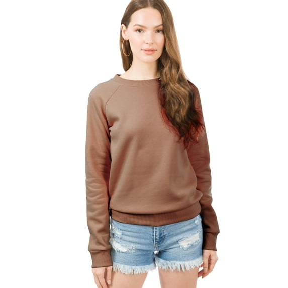 Made by Olivia Women's Basic Soft & Comfortable Pullover Fleece Crewneck Sweatshirt