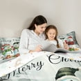 thumbnail image 5 of Homewish Teens Kawaii Snowman 2pcs Bedding Comforter Set,Happy New Year Twin Comforter Sets,Merry Christmas Breathable Bedding Set,Luxury Bedroom Decor,Reversible, 5 of 8