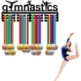 thumbnail image 7 of Gymnastics Medal Hanger Display Medal Holder Rack Sports Metal Hanging Athlete Awards Iron Wall Mount Decor Over 60 Medals for Women Competition Ribbon Medals Medalist Black 15.7x5.9Inch, 7 of 7