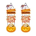 thumbnail image 1 of 2Pcs/Set Halloween Door Hanging Signs Spooky Ghost Pumpkin Design Clear Pattern Hanging Signs Indoor Outdoor Decoration, 1 of 10