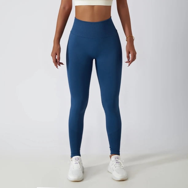 Mallas deportivas para mujer, ropa deportiva para correr y gimnasio, mallas ajustadas con realce, pantalones de Yoga sin costuras, pantalones deportivos de entrenamiento de cintura alta