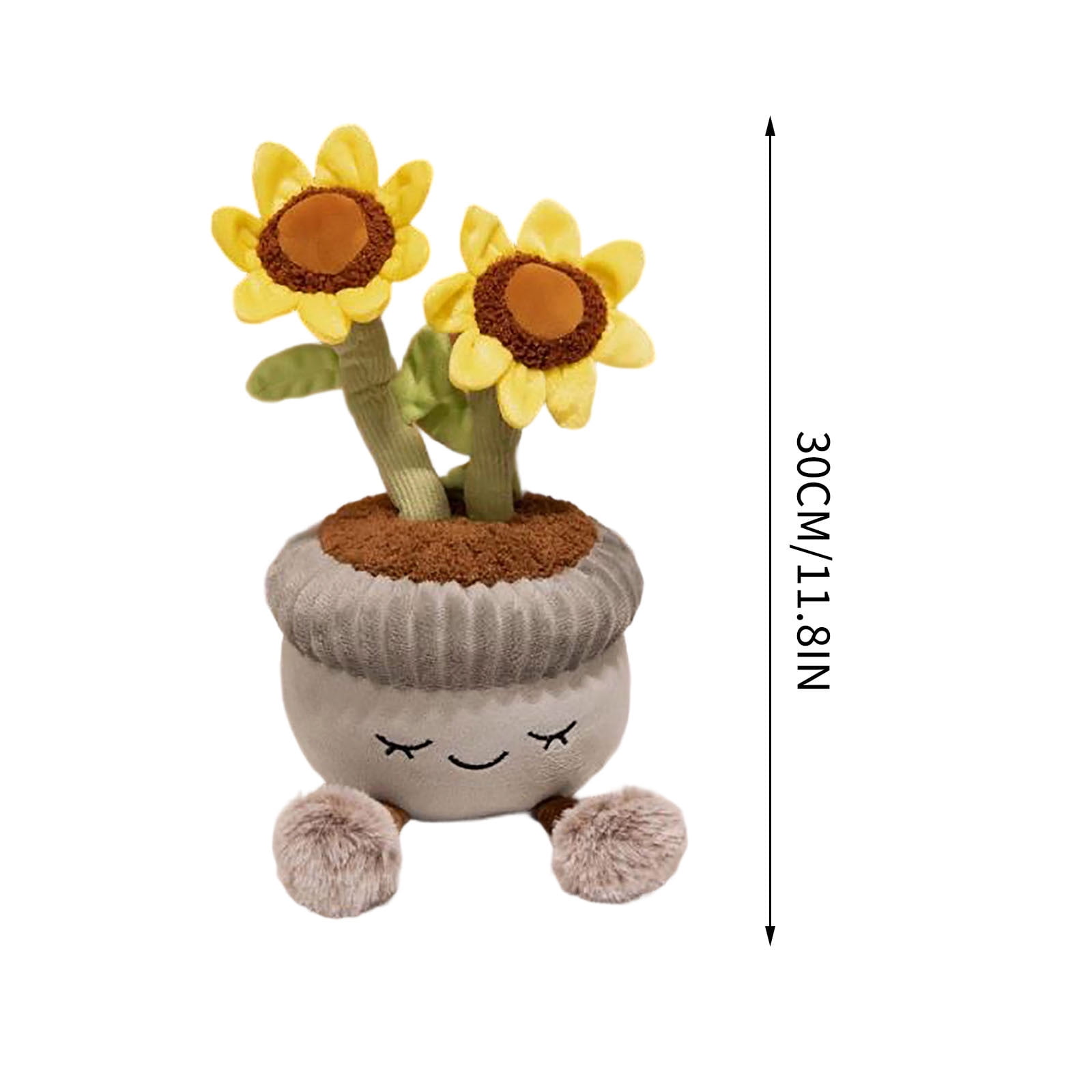 UttpKLBx&nbsp;Cute Sunflower Potted Plant Plush Toy 6IN, Soft Stuffed Flower Doll for Desk Decor, Girl‘s Birthday Gift, Easter, Valentine’s Day, Room Ornament (A)