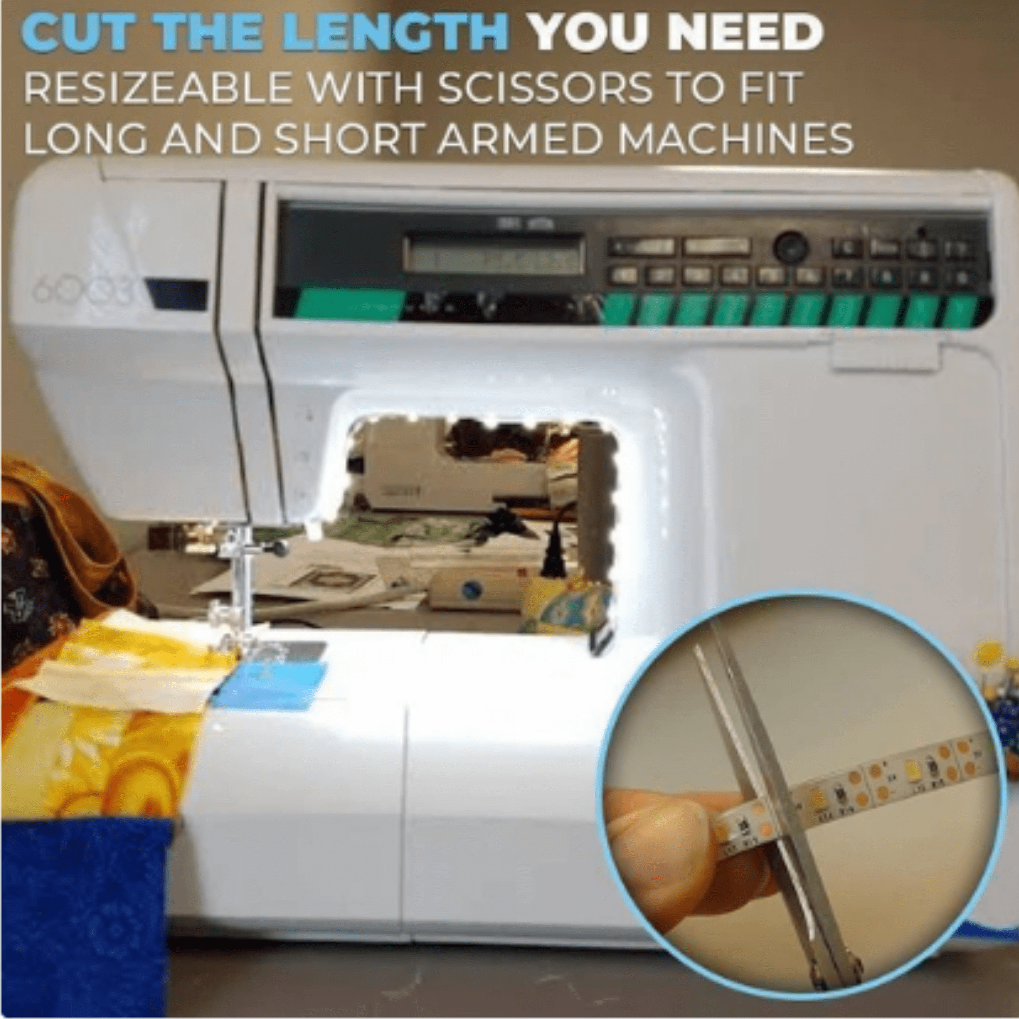  Sewing Machine Light Strip Sewing Machine Lights LED Strip LED  Sewing Machine Light Strip, Adhesive LED Sewing Light Strip Multi Level  Dimmable Decorative Light Strip, Suitable for Sewing Machines : Arts
