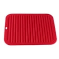 thumbnail image 1 of Wave Pattern Insulation Mat Kitchen Storage Dish Cup Drying Rack Holder Drainer Dryer Tray Tableware Water Drainning Tool(Red), 1 of 4
