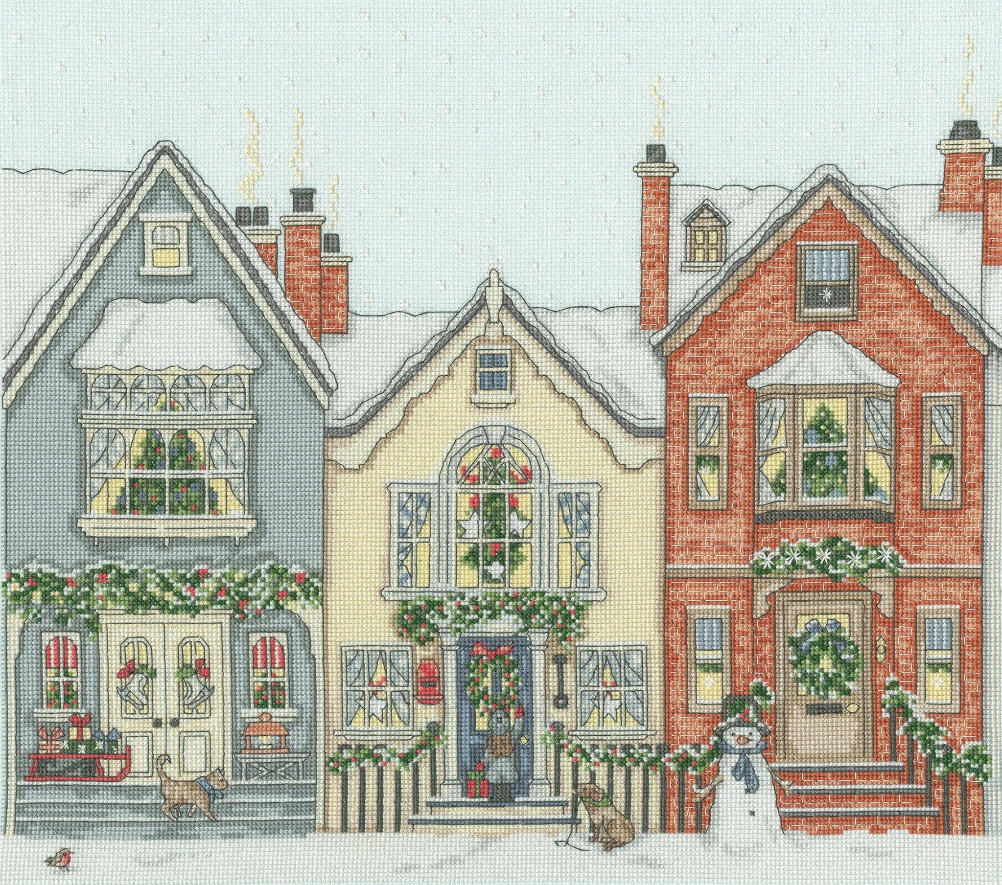 Snowy Street XSS21 Counted Cross Stitch Kit