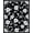 Gray, Pattern 1, variant on ODIKA 4'x6' Machine Washable Non-Slip Area Rug, Elegant Black Botanical Accent Featuring Pile High Traffic Rug, Gray, 87337