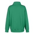 thumbnail image 5 of Dwellite Mock Neck Sweatshirt for Women Fall Turtleneck Long Sleeve Tops Oversized Pullover for Daily Wear,Sports,Going Out Green L, 5 of 6
