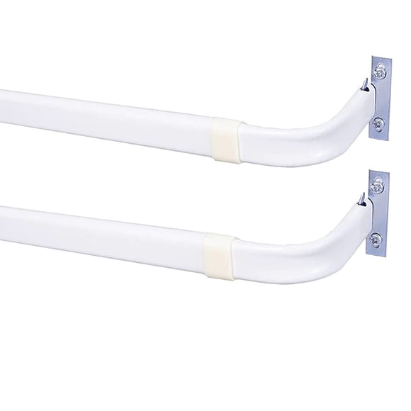 Barra de cortina Blu-Pier Tech, resistente, de 70 a 120 cm, color blanco