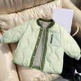 thumbnail image 6 of hoksml Kids' Winter Puffer Jacket, Boys and Girls Solid Color Snap Closure Quilted Down Coat, 6 of 9