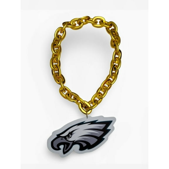 Eagles Big Chain Necklace - Gold Oversized Philadelphia Fan 3D Logo Chain