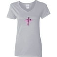 thumbnail image 7 of I Am a Child of God Ladies V-Neck Tee Shirt, 7 of 7