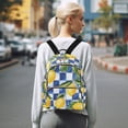 thumbnail image 7 of FORMRS Mini Backpack Purse for Women Travel Daypack Casual Shoulder Bag, Lemon Checkered, 7 of 7