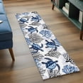 thumbnail image 3 of Coastal Sea Turtles 2'x6' Runner Rugs for Hallway Kitchen Bedside Non Slip Washable, Blue Summer Coral Ocean Beach Entryway Rug Runners with Rubber Backing, Long Carpet Runner for Laundry Room, 3 of 8