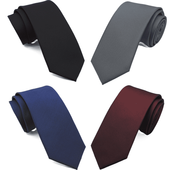 4Pcs Mens Ties Men's Necktie Classic Tie Business Formal Men Neck Tie Solid Men Tie