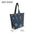 thumbnail image 4 of Open Top Canvas Tote Bag with Zipper Reusable Shopping Bag 13.5x15" Roomy Carryall Golden Pine Needles, 4 of 9