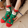 thumbnail image 5 of 6 Pcs Christmas Fuzzy Socks for Women Plush Cartoon Non Slip Fluffy Cozy Slipper Winter Warm Fleece Socks Home Sleeping Socks for Girl, 5 of 9