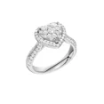 thumbnail image 4 of Forever Heart Shaped Engagement Ring, 14K White Gold Plated, Promise Ring, Women's Halo Wedding Ring, 1.6 CT Round Brilliant Cut Simulated Diamond, Birthday Gift, Anniversary Gift For Her, 4 of 4