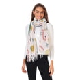 thumbnail image 2 of FORMRS Womens Scarf Winter Soft Long Big Warm Shawls Wrap Tassel Scarves, Flamingo Pattern, 2 of 9