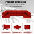 thumbnail image 3 of 14 Piece Outdoor Replacement Cushions for Patio Furniture, Water-Repellent Outdoor Sectional Cushions for 6 Seat Sectional Patio Conversation Sets, Patio Sofa Cushions for Outdoor Couch, 3 of 9