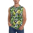 thumbnail image 2 of Fotbe Men's Football Doodle Print Men's Sleeveless Muscle Tank Tops Casual T-Shirts for Gym Workout Beach-Medium, 2 of 8