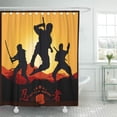 thumbnail image 1 of KSADK Mystery Silhouettes of Ninja Warriors Against Landscape Samurai Agent Ancient Shower Curtain 66x72 inch, 1 of 1