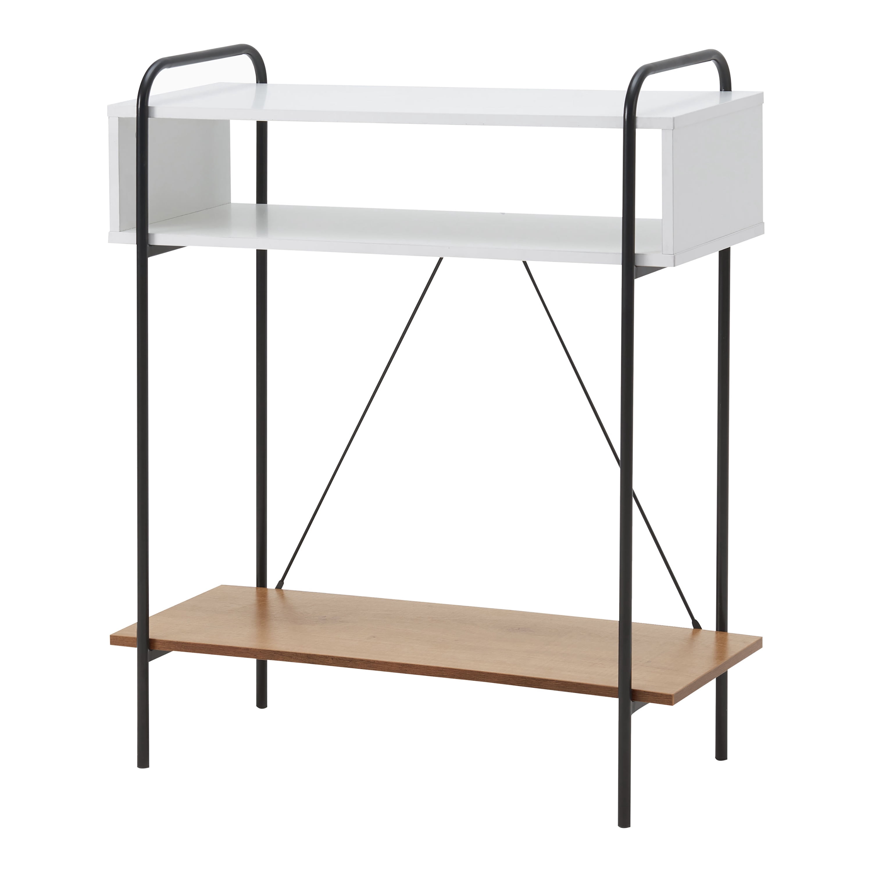 Furniture of America Shaye 2-Shelf Wood White Console Table