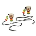 thumbnail image 4 of facefd Mini Batteur Classique en Bois Djembe Percussion Tambour à Main Africain Pendentif B, 4 of 9