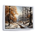 thumbnail image 2 of Designart Large Forest framed wall Art, Monochrome Canopy Forest Winter framed wall art , Forest framed wall art decor, Orange Traditional White Framed Wall Art, White Color Frame, 2 of 5