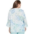 thumbnail image 2 of Alfred Dunner Womens Plus-Size Tropical Embroidered Button Front Top, 2 of 4
