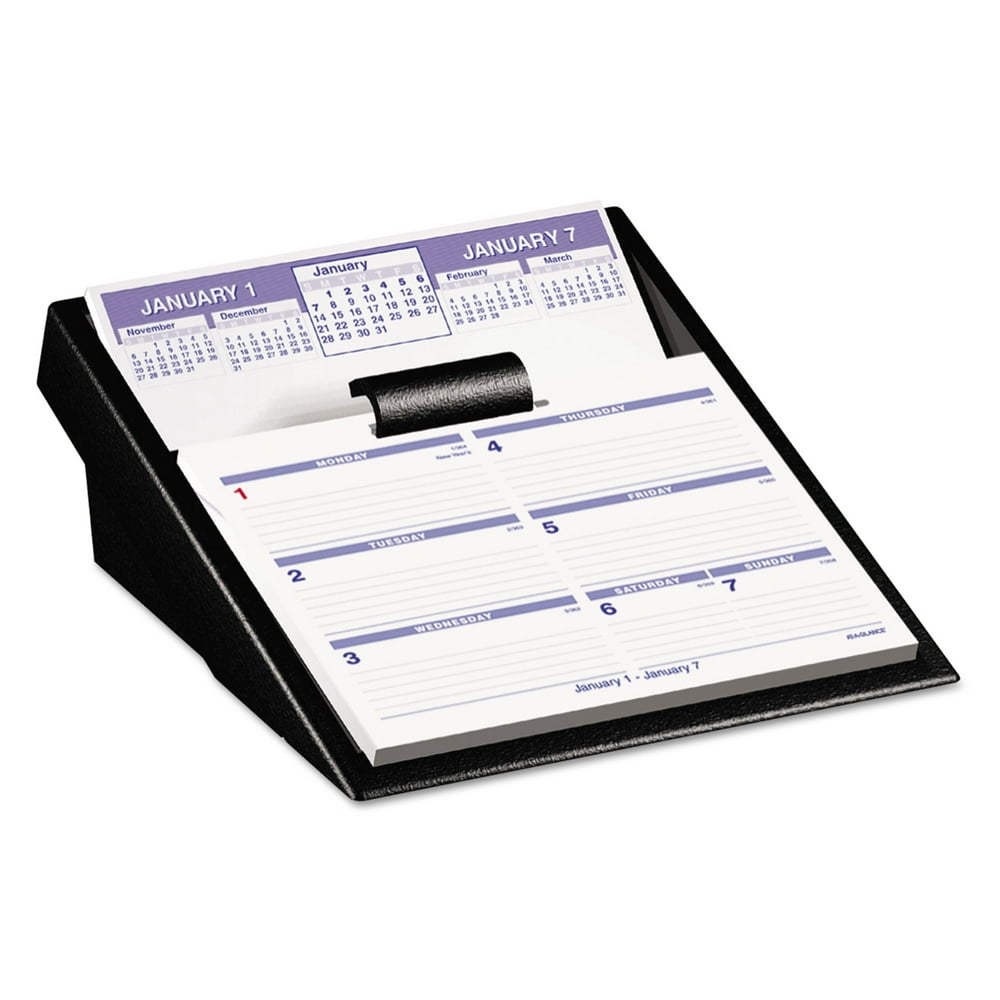 FlipAWeek Desk Calendar And Base, 5 5/8 X 7, White, 2018 Walmart