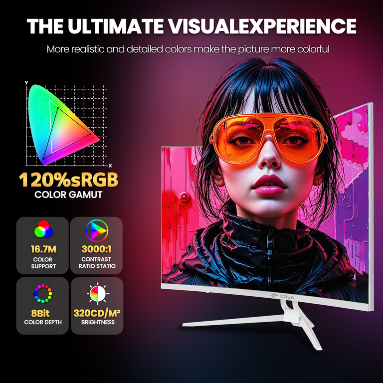 CRUA 32" 4K 160Hz Curved Gaming Monitor photo 5
