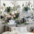 thumbnail image 2 of GOSMITH Lotus Flower Tapestry, Abstract Watercolor Floral Tapestry, Living Room Bedroom Wall Hanging for Home Decoration Painting, 2 of 6