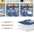 thumbnail image 4 of Yayeee Foldable Storage Basket for Shelves Waterproof Cloth Bins with Handles, Floral Ocean Waves, 4 of 7