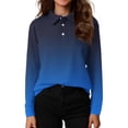 thumbnail image 5 of Grblisyd Girls Shirts Long Sleeve Polo Shirt for Boys Gradient Uniform Shirts Size 5-14 Years Back to School, 5 of 5