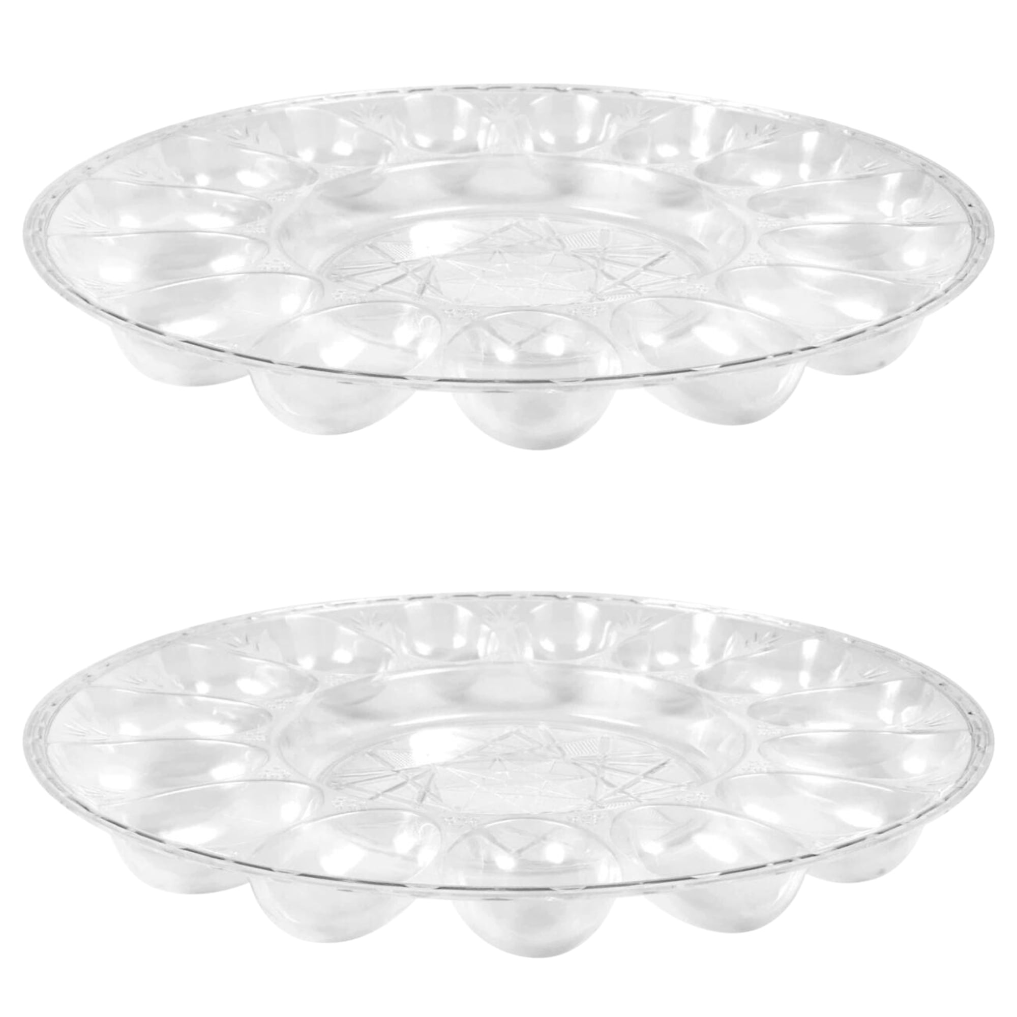 A1 Unlimited Clear Plastic Devilled Egg Trays 1.25x12 in, Reusable Egg Tray Clear Plastic