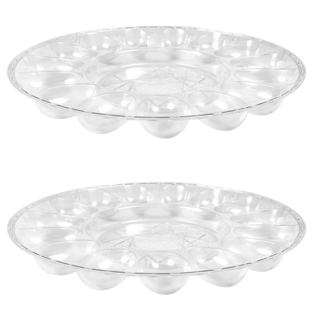 A1 Unlimited Clear Plastic Devilled Egg Trays 1.25x12 in, Reusable Egg