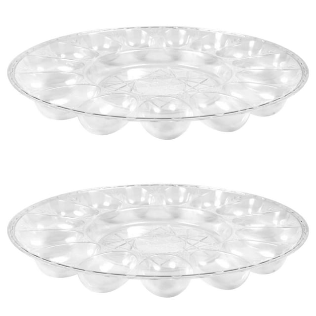 A1 Unlimited Clear Plastic Devilled Egg Trays 1.25x12 in, Reusable Egg
