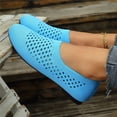thumbnail image 6 of Miluxas Women's Slip on Sneakers Non Slip Walking Flats Shoes Breathable Mesh Work Casual Lightweight Workout Shoes Blue 6(37), 6 of 7