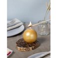 thumbnail image 3 of CANDWAX Set of 3 Round Candles Ball 3 inch - Round Christmas Candles Perfect as Christmas Decorations and as Decorative Candles for Home Decor - Unscented Dripless Candles Long Burning - Gold Candles, 3 of 8