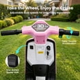 thumbnail image 5 of Track Seven 24V Ride-on Moped Scooter, Kids Electric Motorcycle for Boys Girls Ages 8-12, 250W Brushless Motor, 10 Mph Max Speed, Twist Throttle, 12" Pneumatic Tires, Bluetooth, LED Light, Pink, 5 of 10
