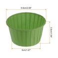 thumbnail image 2 of 100pcs 3.5oz Moldes para Magdalenas de Papel de Tamaño Estándar Envoltorios Antiadherentes Desechables para Tartas Bodas Cumpleaños Navidad Postres Verde, 2 of 6
