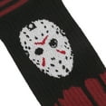 thumbnail image 4 of Friday The 13Th Black Light Jason Mask Mens Athletic Crew Socks, 4 of 5
