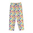 thumbnail image 6 of Uemuo Colorful Dinosaurs Pattern Women's Wide Leg Palazzo Lounge Pants with Pockets Light Weight Loose Comfy Casual Pajama Pants-Medium, 6 of 9