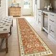 thumbnail image 3 of Findosom Washable Runner Rug 2'x10' Non-slip Kitchen Runner Rug, Vintage Paisley Runner Rugs Soft Distressed Carpet Boho Runner Rug for Hallway Bedroom Laundry Entryway,Orange, 3 of 10