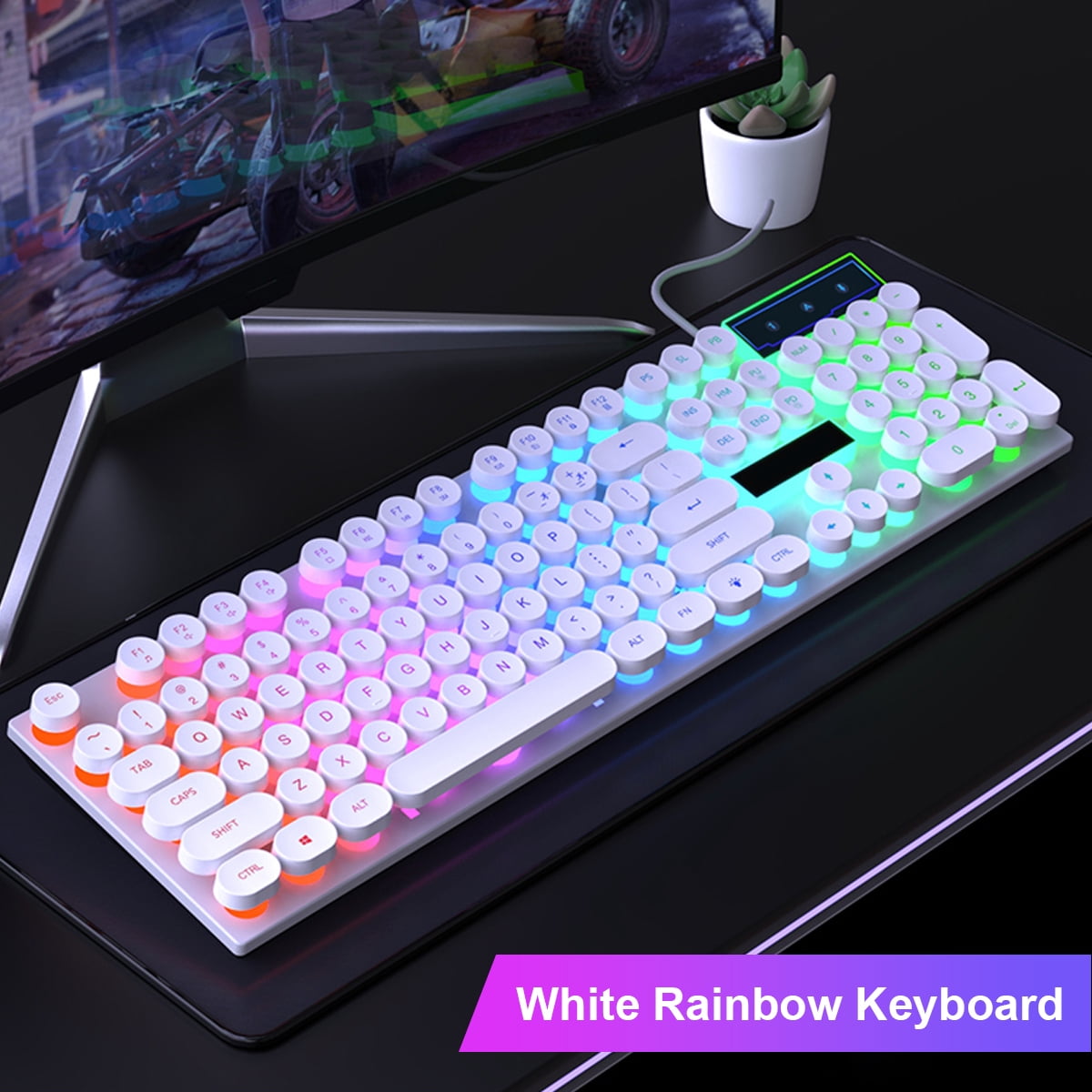 Hnjugfe Mechanical Gaming Keyboard, Backlit Keys, Wired, Gaming Keyboards, Single Piece, 1 Count