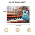 thumbnail image 2 of RUIYC Music Wall Art for Living Room, PIY Cool Guitar Canvas Picture of out like an Arrow on Piano Keyboard, Abstract Musical Theme Painting (Waterproof Artwork, ) 16x12in, 2 of 5