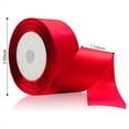 thumbnail image 4 of Cinta Roja de 1 1/2 Pulgadas, Cinta de Satén para Manualidades de 25 Yardas, Cinta para el Cabello de Seda de Poliéster de una Sola Cara, Cinta de Tela para, 4 of 5