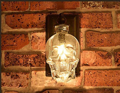 Chandeliermodern Wall Sconce Lighting Vintage Rrtro Wall Light Style 1 Light Class Skull Bedside Wall Lamp Unique Cool Wall Decorative Fixture 