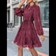 thumbnail image 5 of Vestidos de Otoño 2025 de Larga para Mujer, Minivestido Informal de Corte A con Botones y Cinturón, para Otoño e Invierno. Vino Tinto XL, 5 of 10