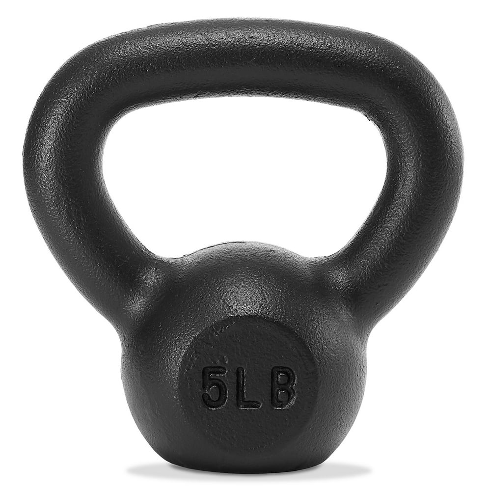 Philosophy Gym Cast Iron Kettlebell Weight, 5 lbs
